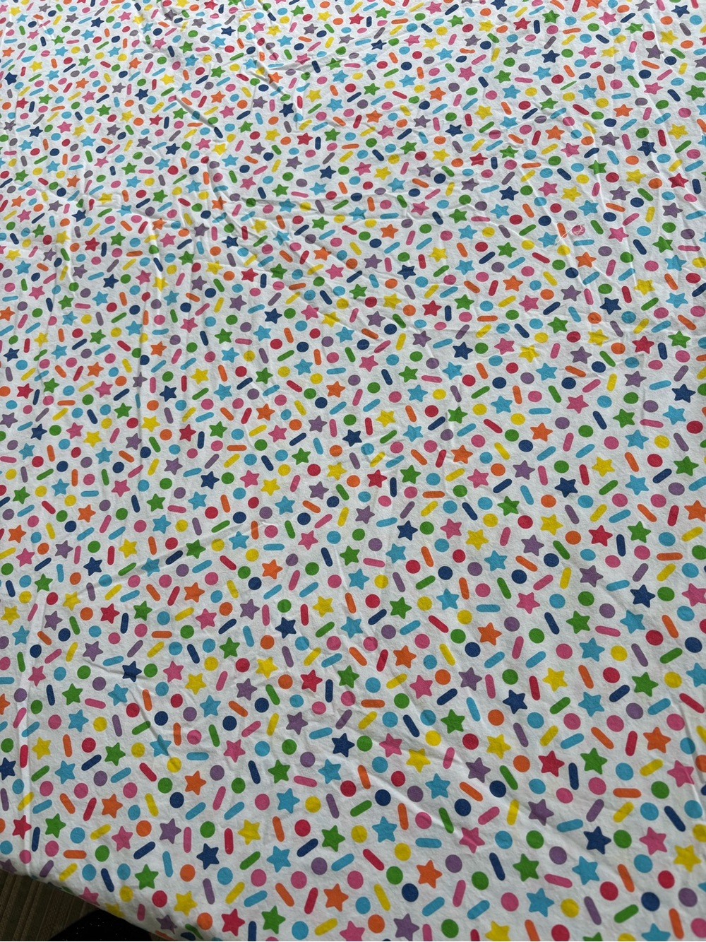 Pottery Barn Kids Multicolor Star & Confetti Organic Top Sheet